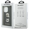 Karl Lagerfeld FW Grained Karl & Choupette Heads Pins & Logo case for iPhone 17 black