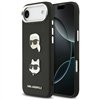 Karl Lagerfeld FW Grained Karl & Choupette Heads Pins & Logo case for iPhone Air black