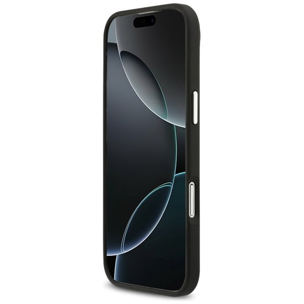 Karl Lagerfeld FW Grained Karl & Choupette Heads Pins & Logo case for iPhone Air black