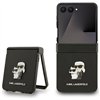 Karl Lagerfeld Saffiano Karl&Choupette Pin case for Samsung Galaxy Z Flip7 black