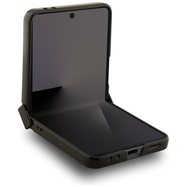 Karl Lagerfeld Saffiano Karl&Choupette Pin case for Samsung Galaxy Z Flip7 black