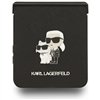 Karl Lagerfeld Saffiano Karl&Choupette Pin case for Samsung Galaxy Z Flip7 black