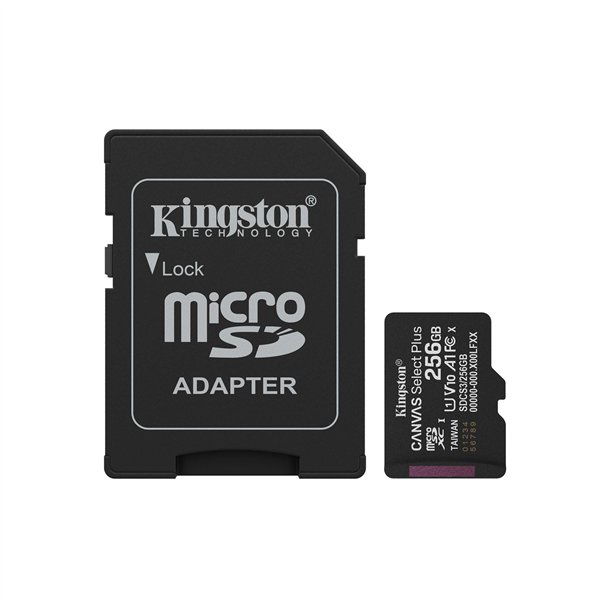 Micro SD Memory Card with Adaptor Kingston SDCS3/256GB 256 GB
