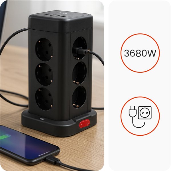 Huslog Vertical power strip