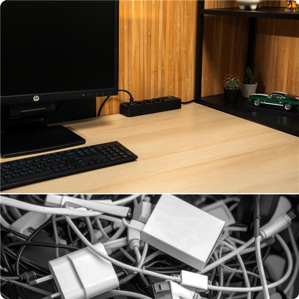 Huslog Power strip with 5 switches