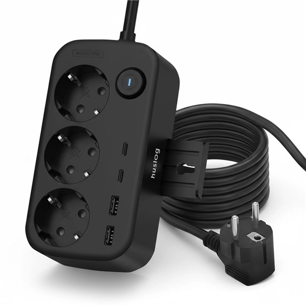 Huslog Power strip with phone holder HUS1056