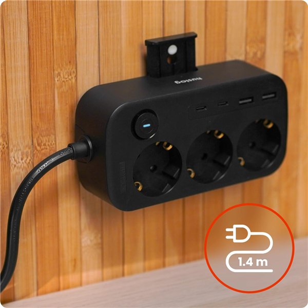 Huslog Power strip with phone holder HUS1056