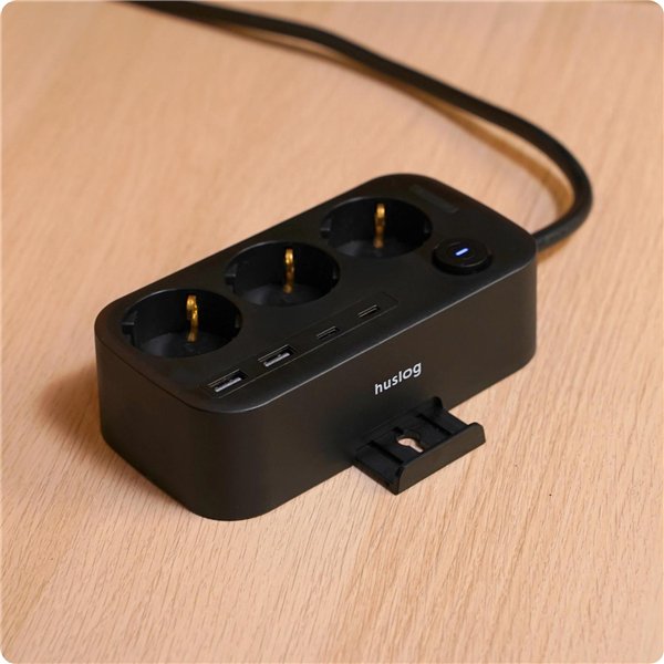Huslog Power strip with phone holder HUS1056