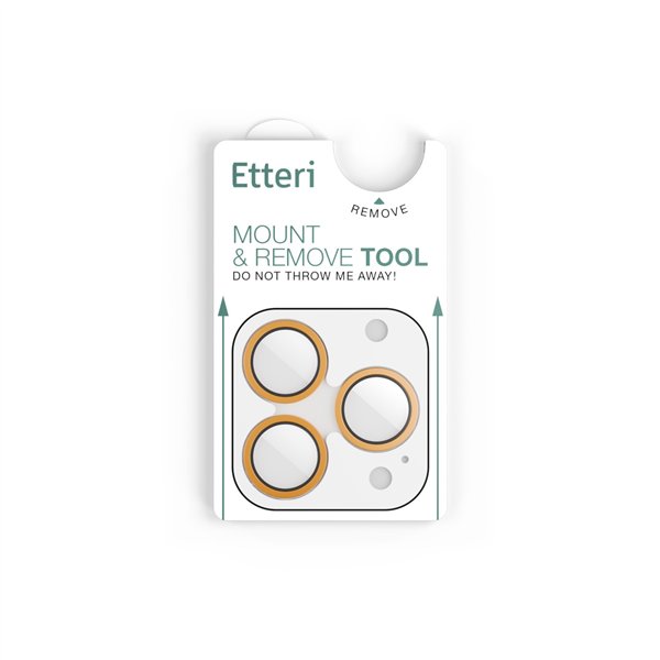 Etteri camera lens protector for iPhone 17 Pro / 17 Pro Max orange