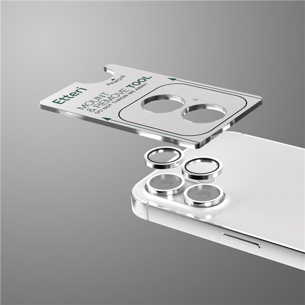 Etteri camera lens protector for iPhone 17 white