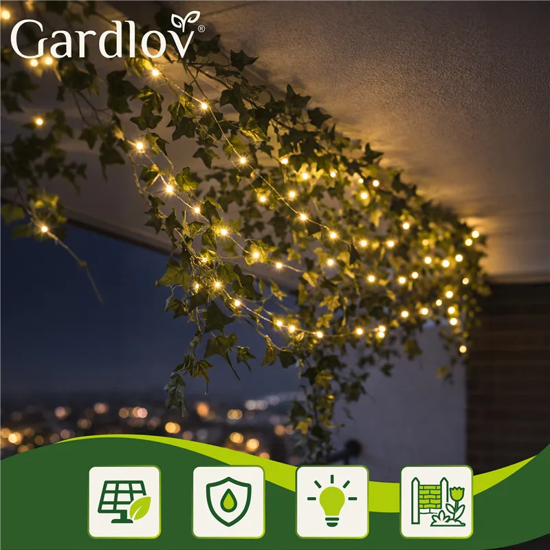 Solar garland 15m IP44 Gardlov 24007