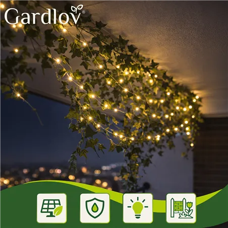 Solar garland 15m IP44 Gardlov 24007