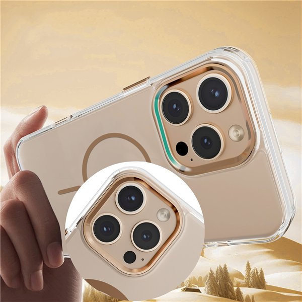 Clear Thin Mag case for Samsung Galaxy S26 gold