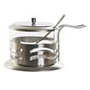 Sugar Bowl DKD Home Decor Basic Silver Stainless steel Crystal 15 x 10,5 x 10 cm