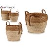 Set of Baskets Brown Natural Natural brown Straw