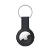Crong Silicone Case with Key Ring – Protective keychain case for Apple AirTag 1/2 (black)