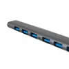Izoxis 24374 USB-keskitin - 1 portti 3.2 + 6 porttia 2.0