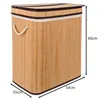 Bamboo laundry basket - two-chamber Ruhhy 24269