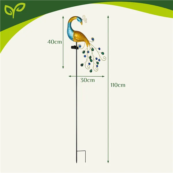 Gardlov 25281 peacock solar lamp