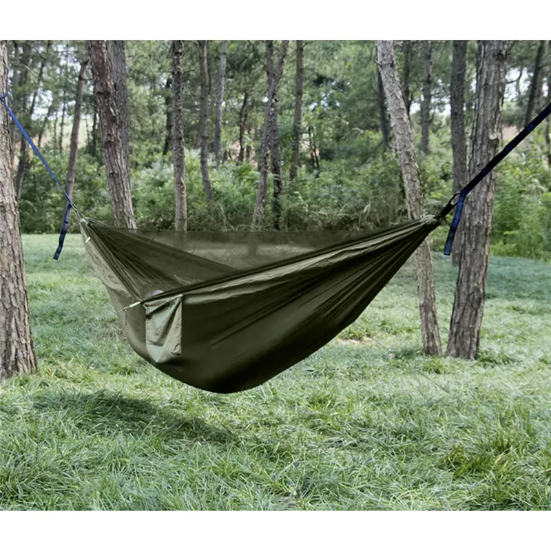Turistiriippumatto pressulla ja hyttysverkolla 260x140 cm