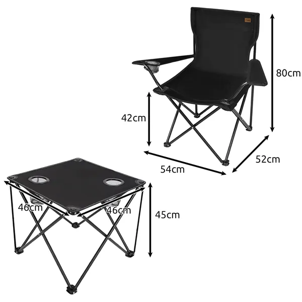 Fishing table + two chairs 25468