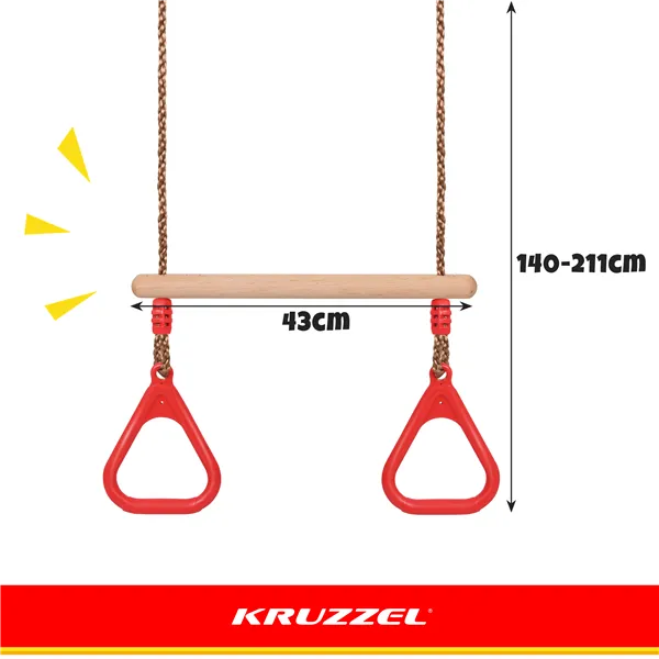Šūpoles - trapece Kruzzel 25383