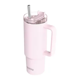 Quokka Stream - Stainless Steel Thermal Mug 950ml with Straw (Light Pink)