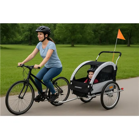 Kruzzel 25372 3in1 piekares velosipēda piekabe