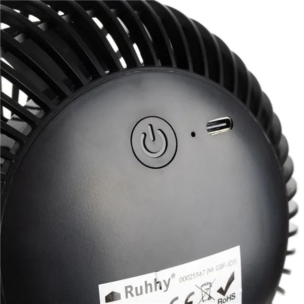 Melns bezvadu ventilators Ruhhy 25567