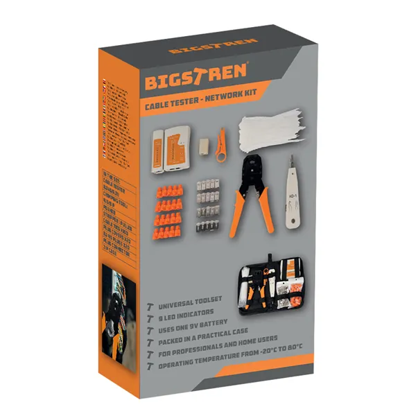 Kabeļu testeris - Bigstreena 25834 tīkla komplekts