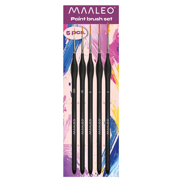 Paint brushes 5 pcs with stand Maaleo 26119