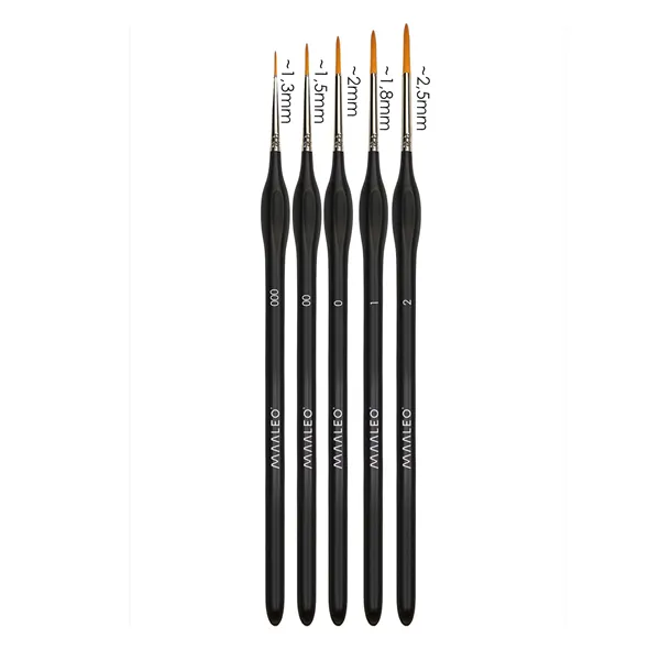 Paint brushes 5 pcs with stand Maaleo 26119