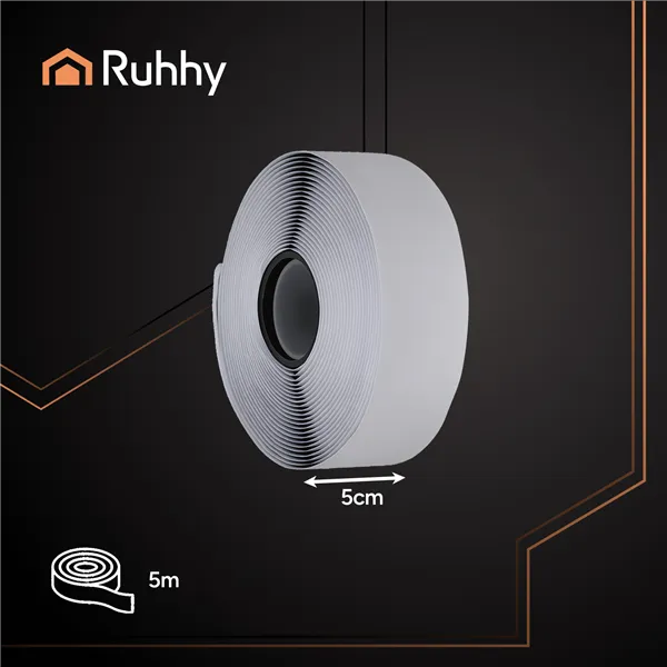 Self-adhesive Velcro tape 5mx5cm black Ruhhy 25806