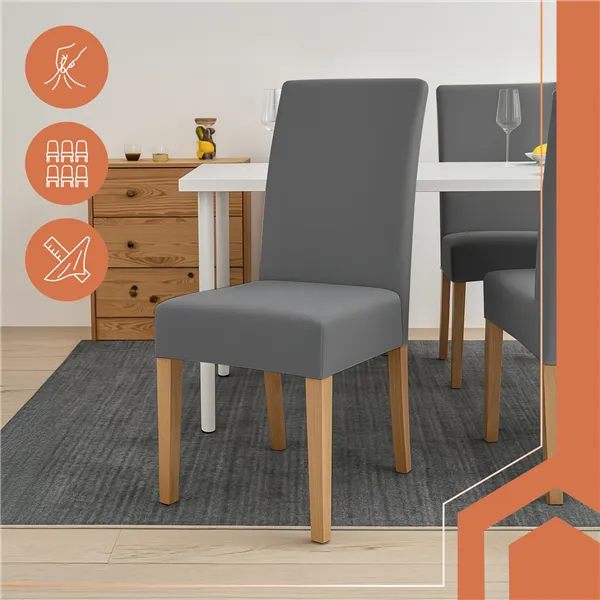 Chair covers - 6 pcs. dark gray Ruhhy 25990