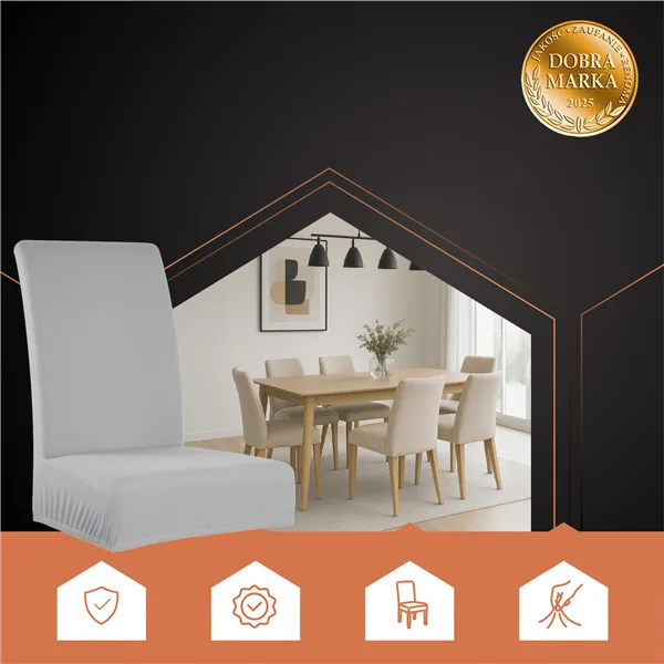 Chair covers - 6 pcs. light gray Ruhhy 25991