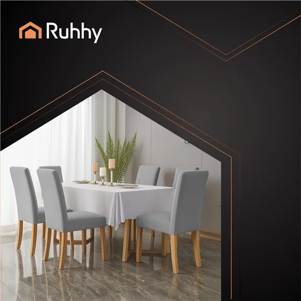 Chair covers - 6 pcs. light gray Ruhhy 25991