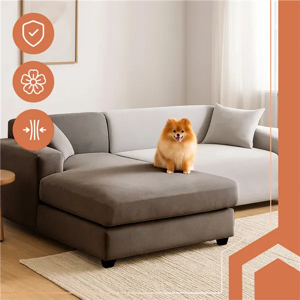 Ruhhy 26035 light gray sofa cover 145-185cm