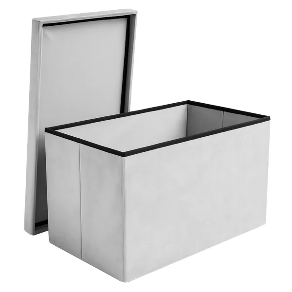 Harmaa samettinen rahi 60x30x30 cm Ruhhy 25994