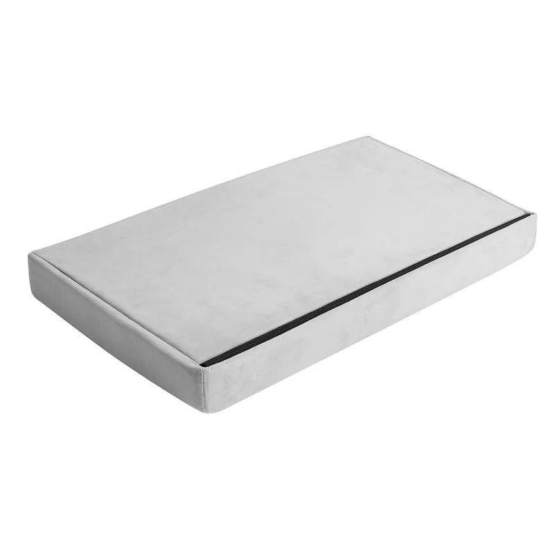 Pelēks samta pufs 60x30x30 cm Ruhhy 25994