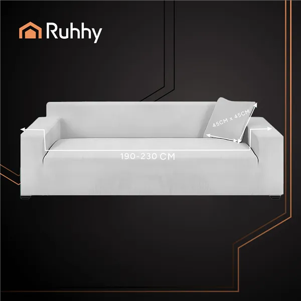 Ruhhy 26182 sofa cover 190-230cm light gray