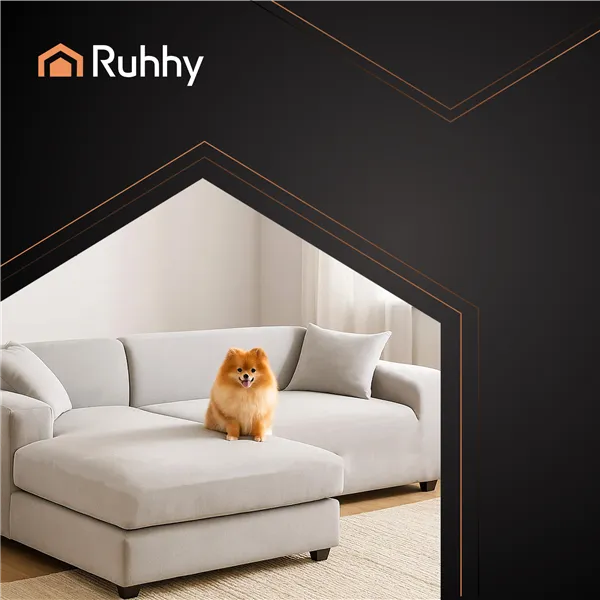 Ruhhy 26182 sofa cover 190-230cm light gray