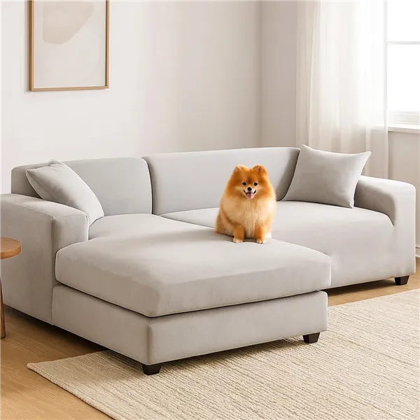 Ruhhy 26182 sofa cover 190-230cm light gray