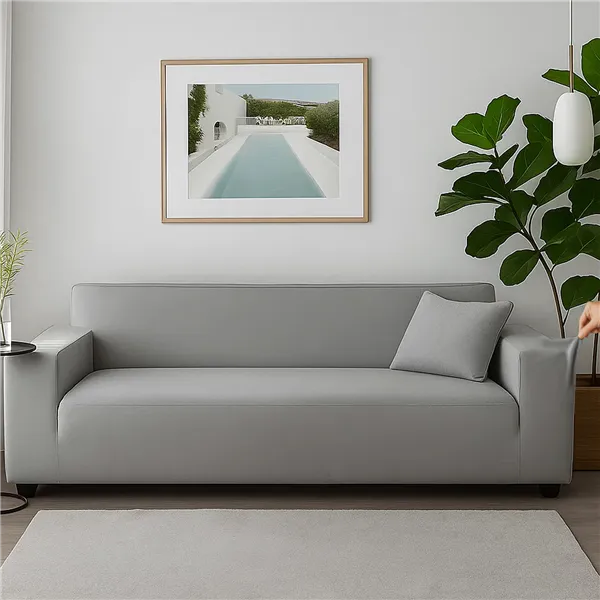 Ruhhy 26182 sofa cover 190-230cm light gray