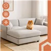 Ruhhy 26182 sofa cover 190-230cm light gray