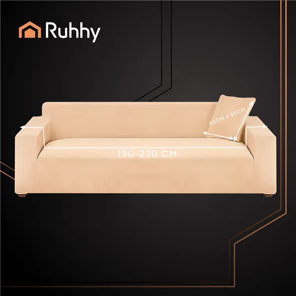 Ruhhy 26184 beige sofa cover 190-230cm