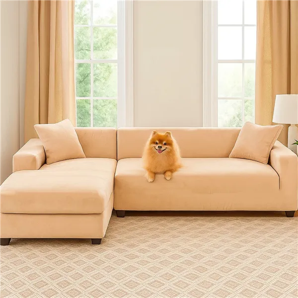 Ruhhy 26184 beige sofa cover 190-230cm