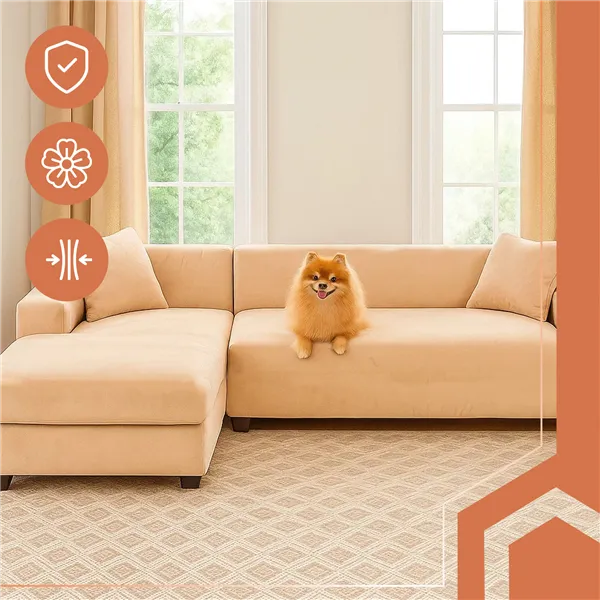 Ruhhy 26184 beige sofa cover 190-230cm