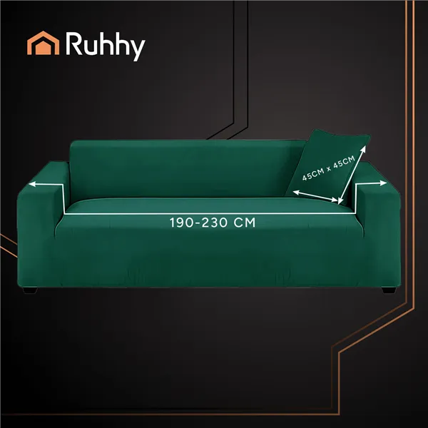 Sofa cover 190-230cm dark green Ruhhy 26183