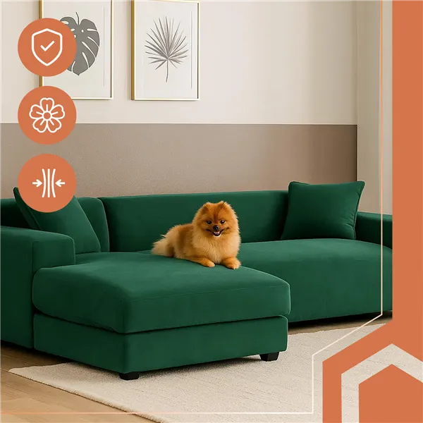 Sofa cover 190-230cm dark green Ruhhy 26183
