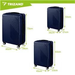 Набор чемоданов 3 в 1 - темно-синий Trizand 26664